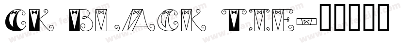 CK Black Tie字体转换